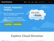 Tablet Screenshot of clouddictation.com